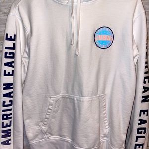 American Eagle USA White Hoodie